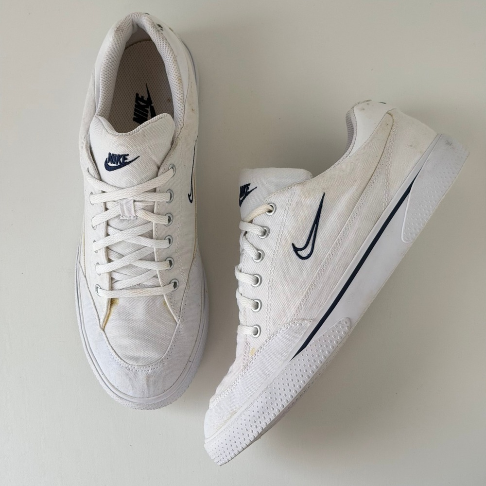 Nike GTS 97 Mens 8.5 White Canvas Low Top Retro Skate Sneakers Y2K DA1446-100